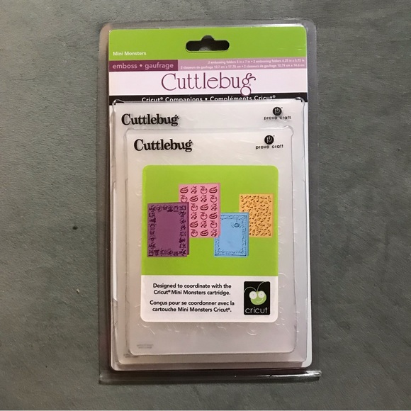 Cuttlebug 4-pc Mini monsters embossing folders - Picture 2 of 10